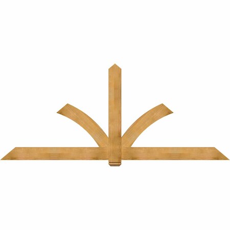 Ekena Millwork Redmond Rough Sawn Timber Gable Bracket, Western Red Cedar, 108"W x 45"H x 2"D x 6"F, 10/12 Pitch GBW108X45X0206RED00RWR